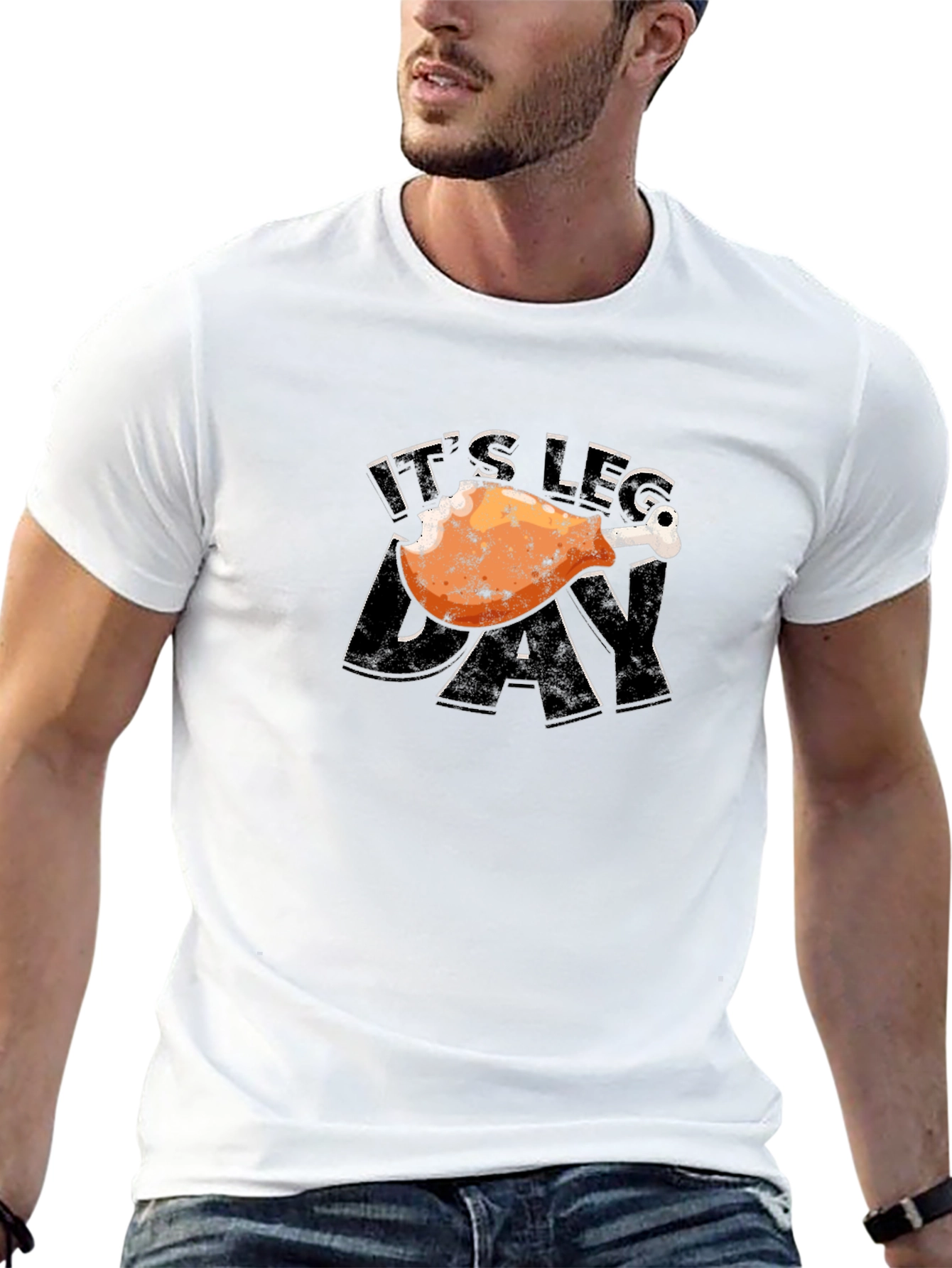 Black It's Leg Day T-Shirt, Funny Gym Tee view 13