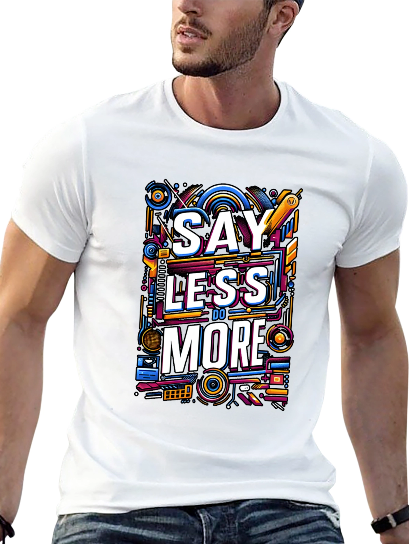 Black Say Less Do More Graphic Tee - Black view 13