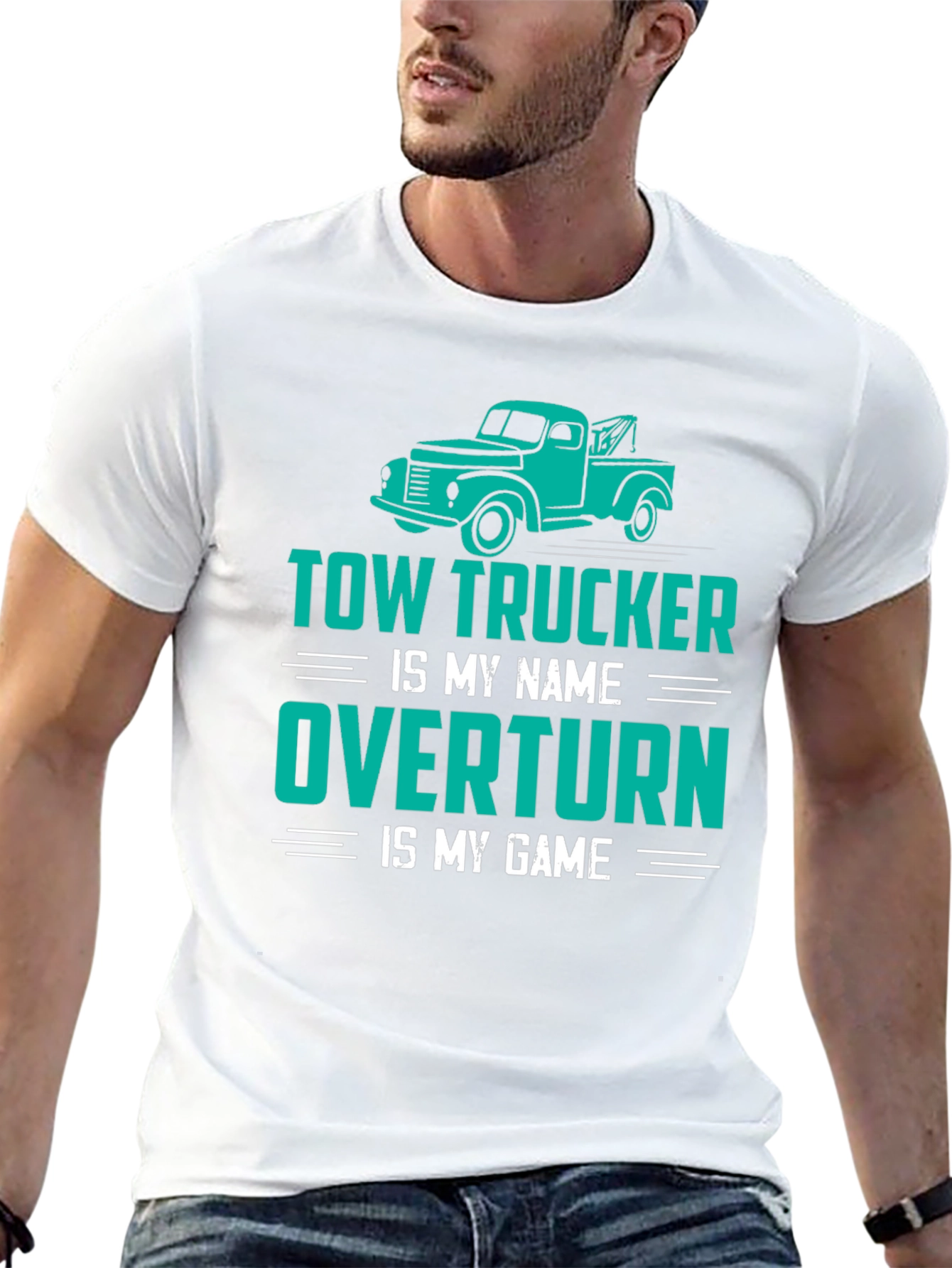 Black Tow Trucker Tee - Overtturn is My Game view 13