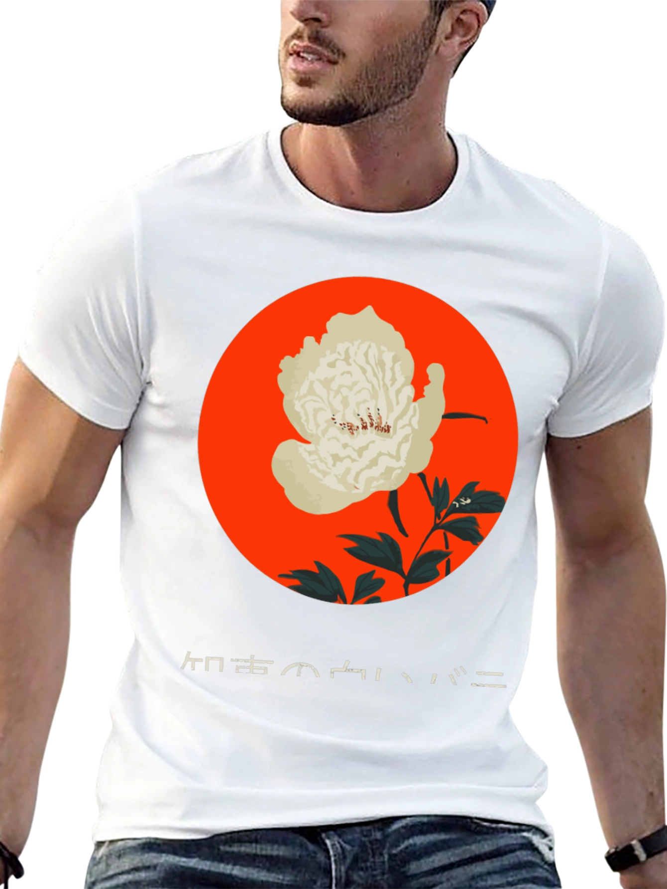 Black Floral Graphic Tee - Japanese Design view 13