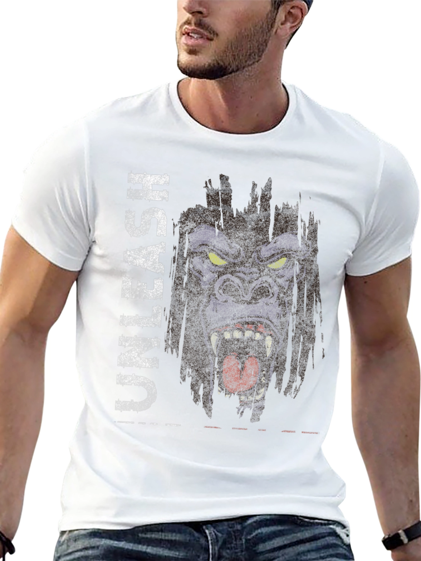 Black Unleash Gorilla Graphic T-Shirt - Bold Statement Tee view 13