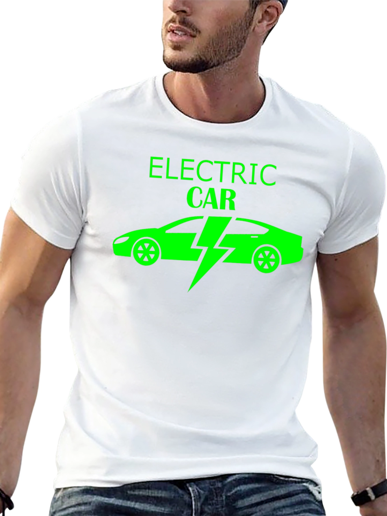 Electric Car T-Shirt - Green Design - 13