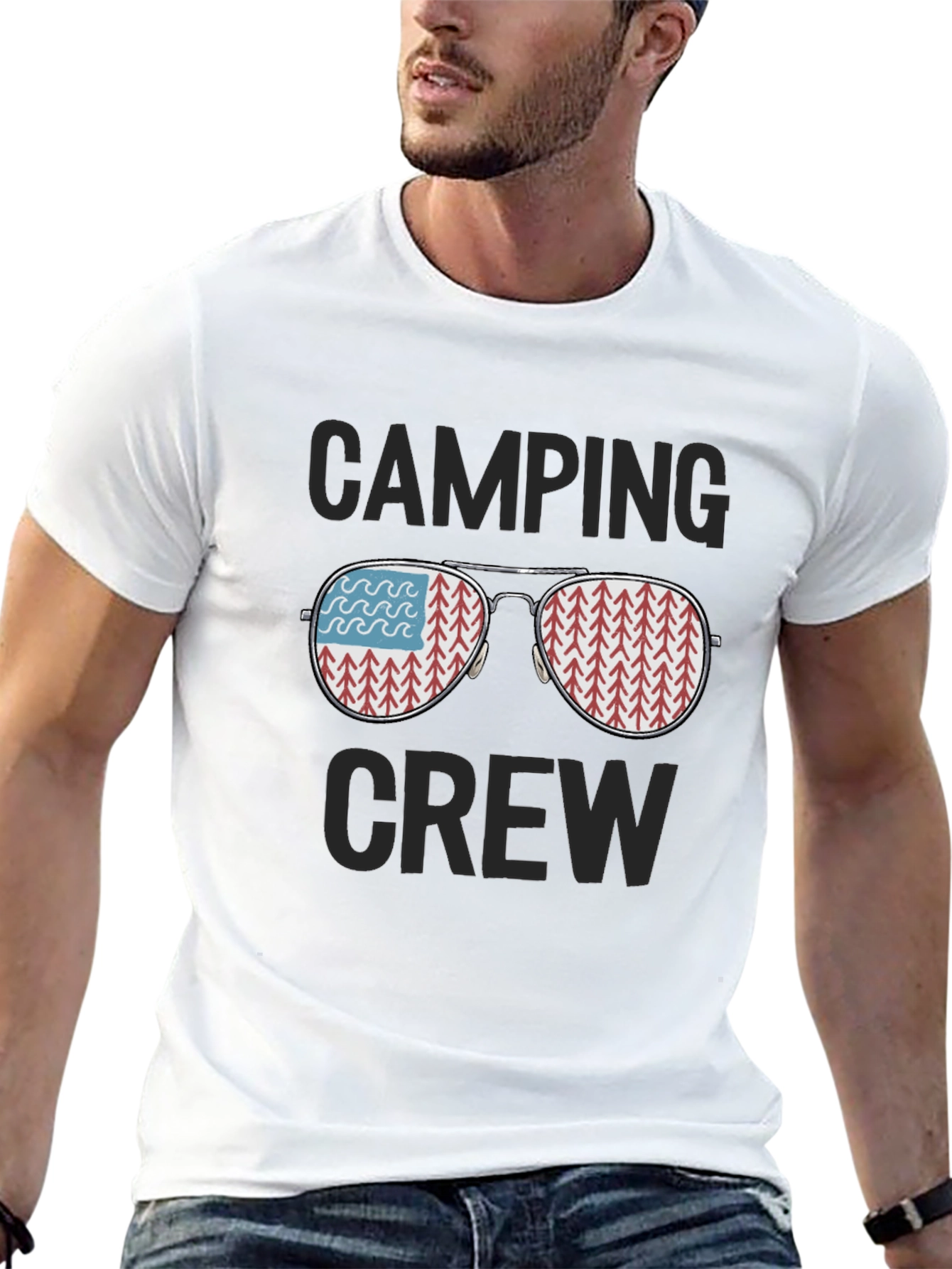 Black Camping Crew Graphic T-Shirt - Adventure Ready view 13
