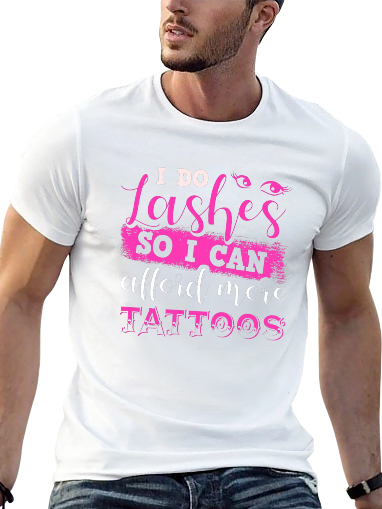 Black I Do Lashes, Afford More Tattoos T-Shirt view 13