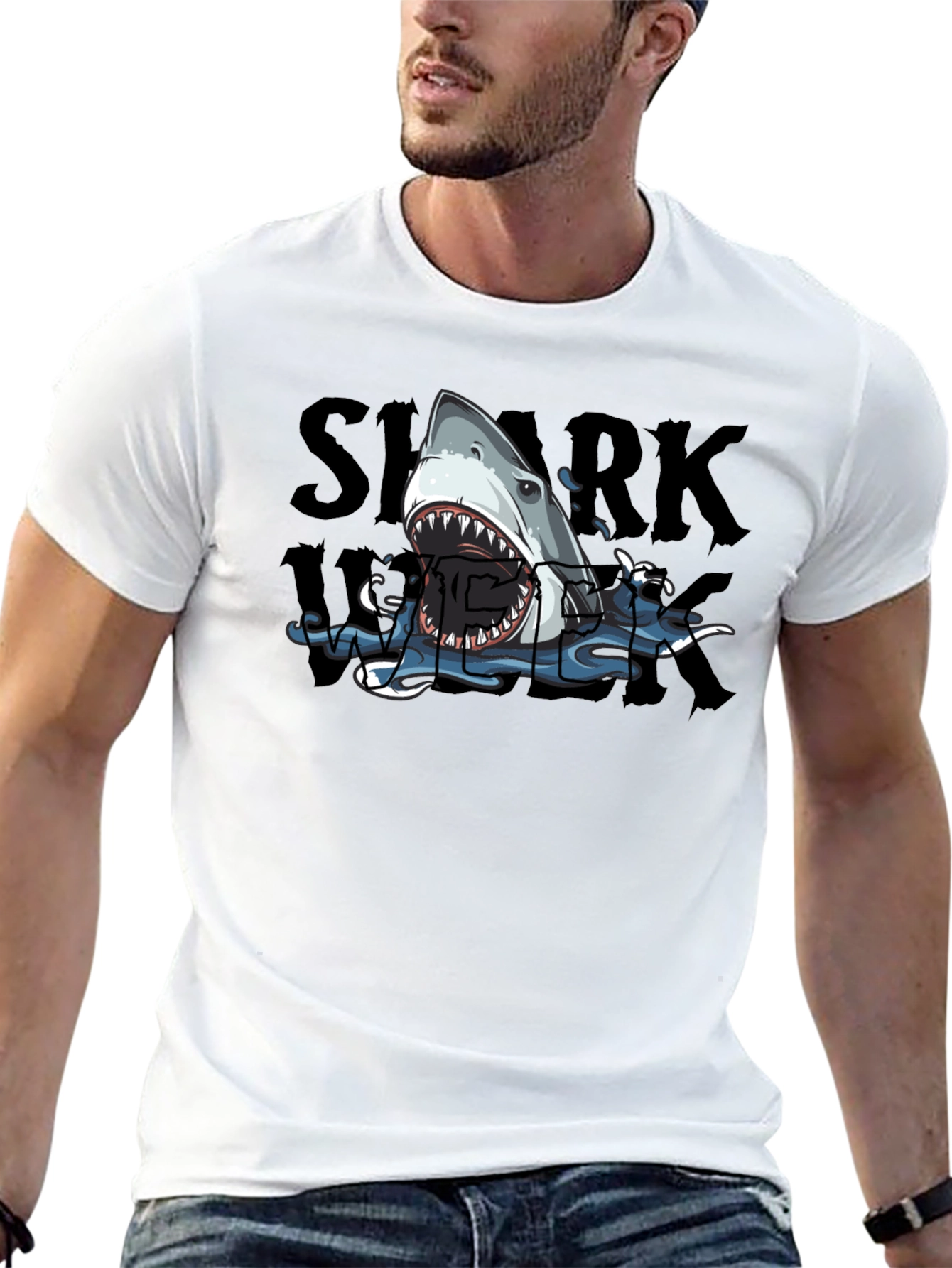 Black Shark Week Graphic Print Tee view 13