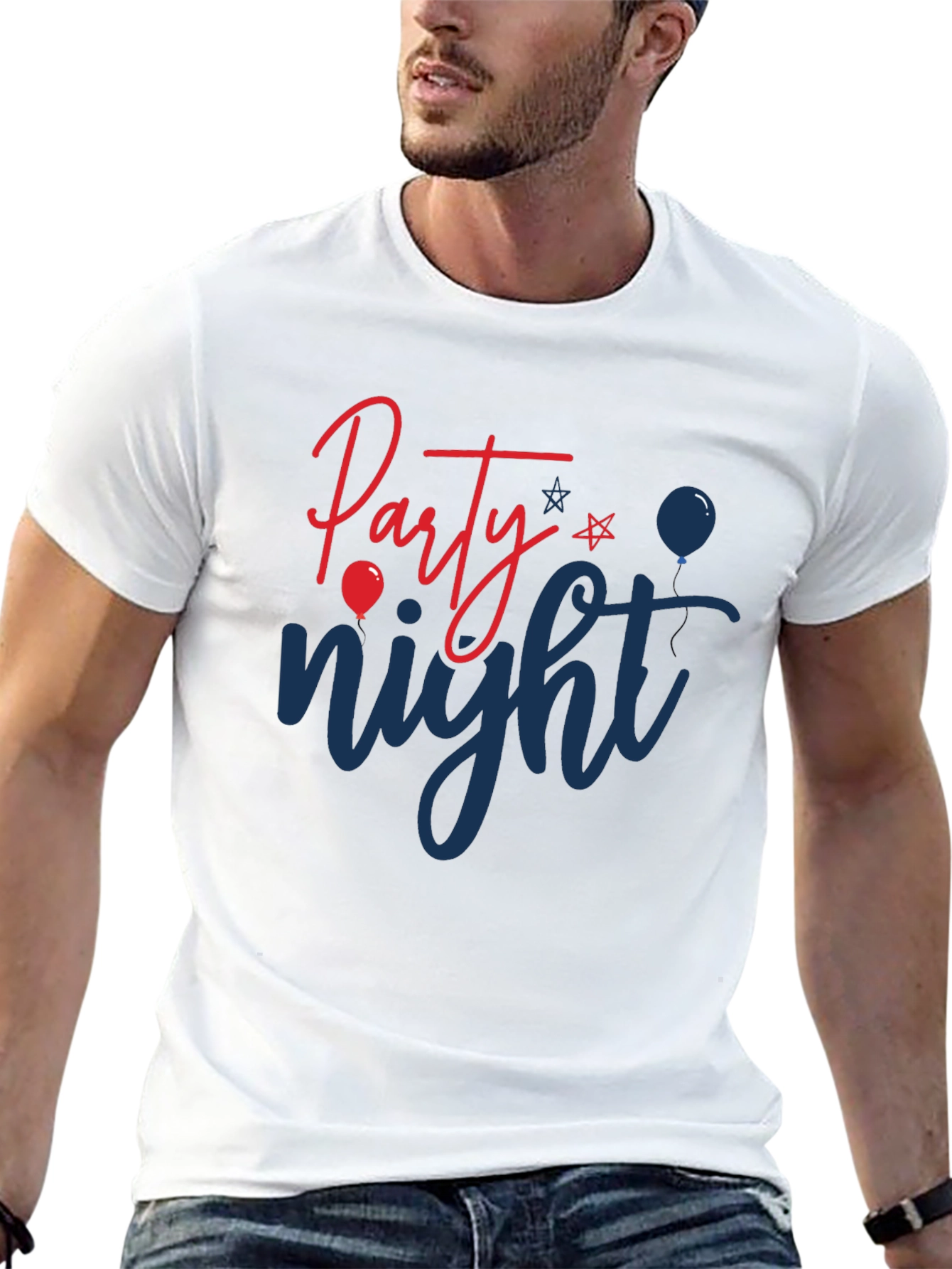 Black Party Night Graphic Print T-Shirt view 13