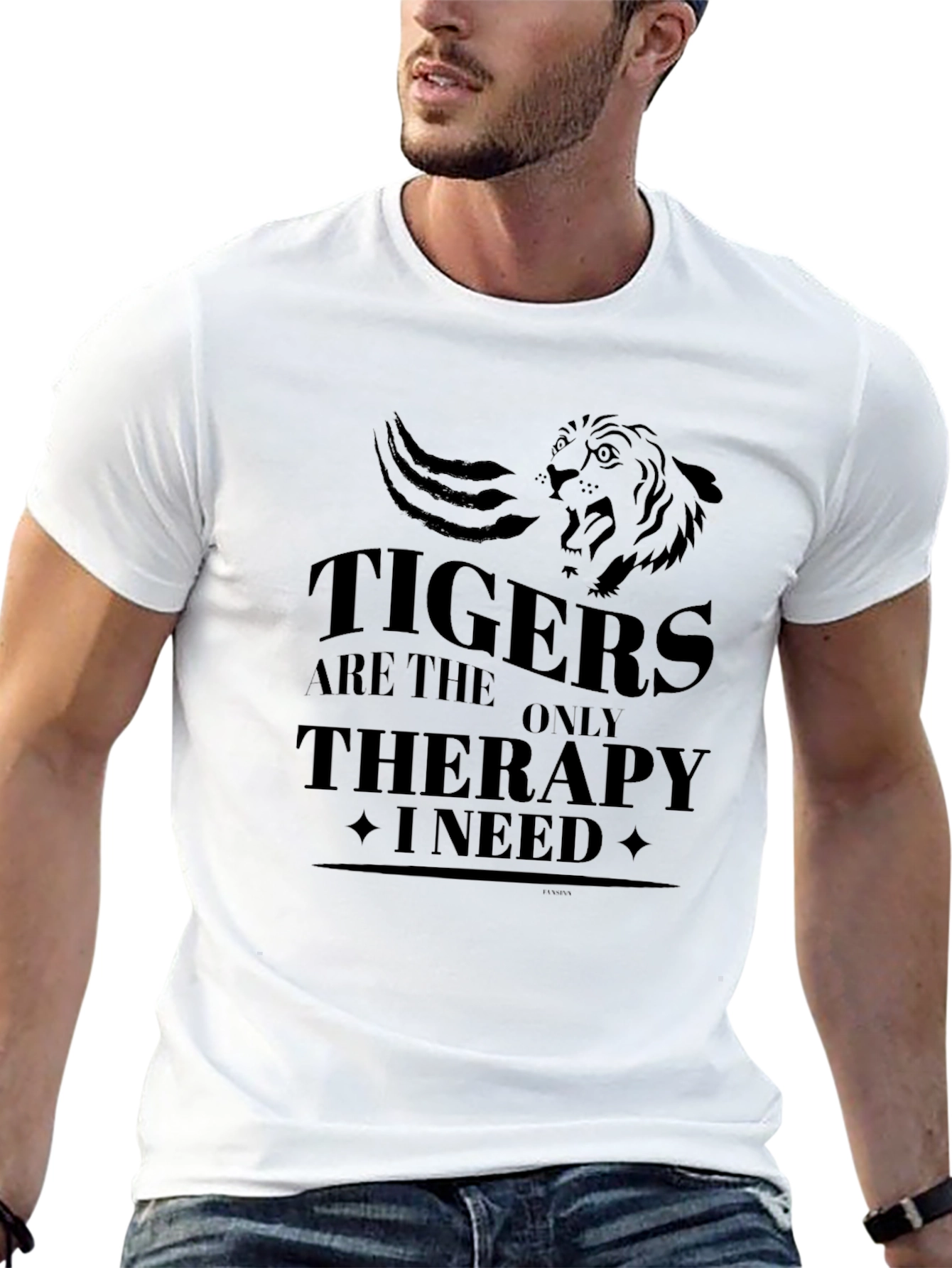 Black Tigers Are The Only Therapy I Need Graphic Tee view 13