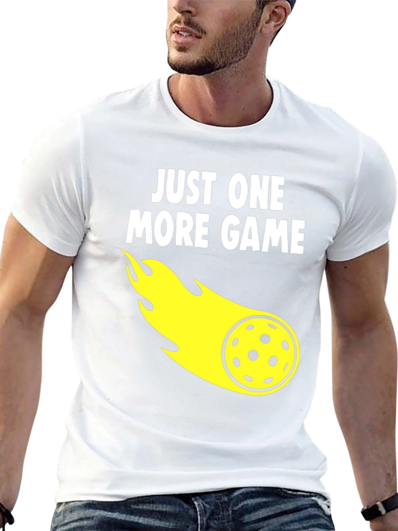 Black Just One More Game Pickleball T-Shirt view 13