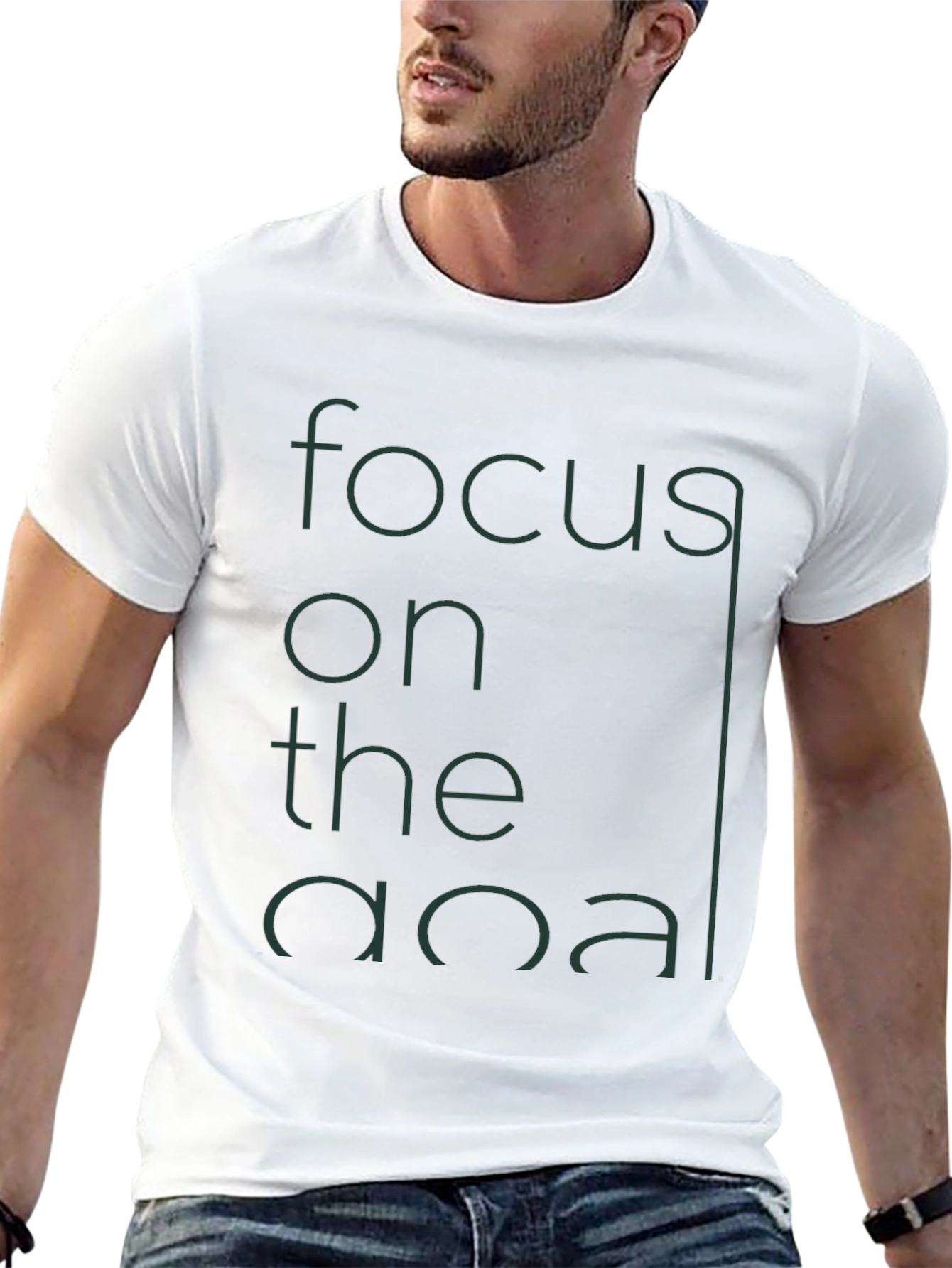 Black Focus on the Goal Graphic T-Shirt view 13