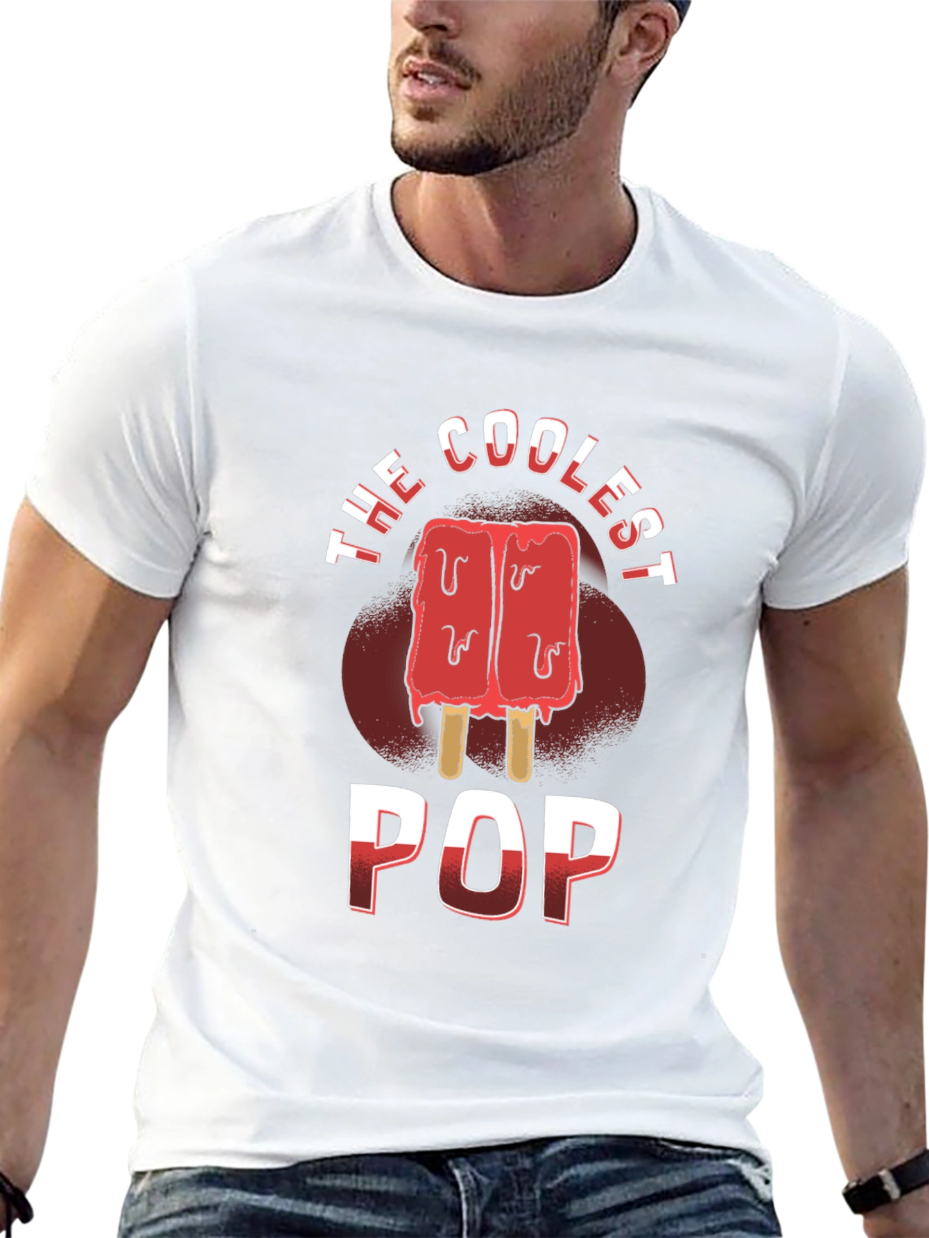Black Coolest Pop Graphic T-Shirt Father's Day Gift view 13