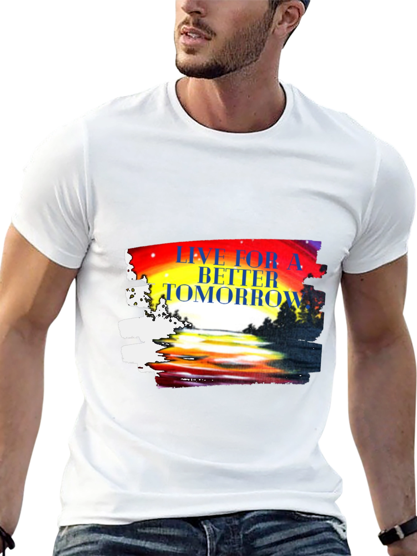 Black Live for a Better Tomorrow Graphic T-Shirt view 13