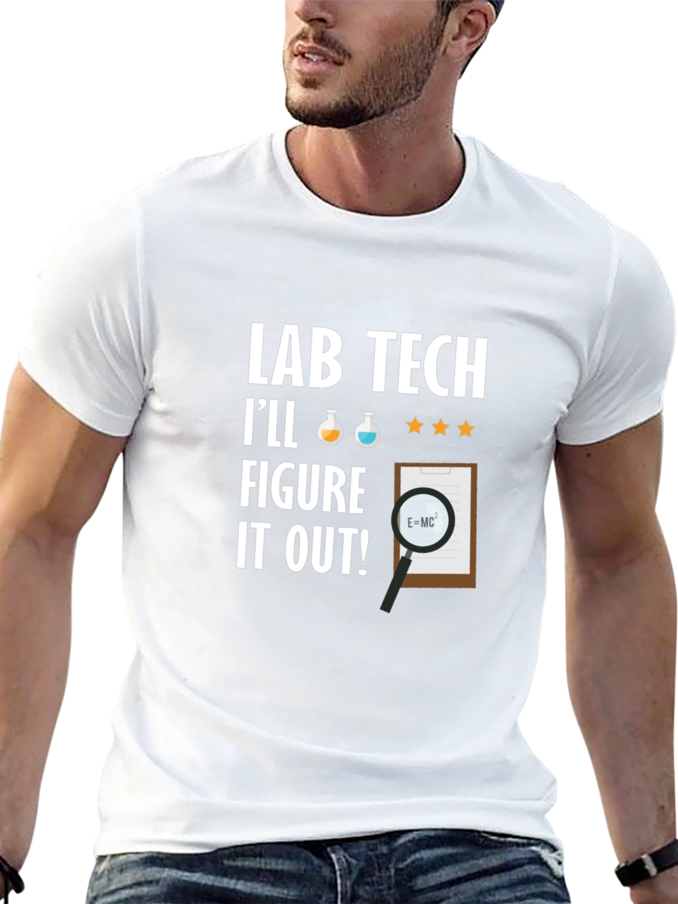 Black Lab Tech I'll Figure it Out! T-Shirt view 13