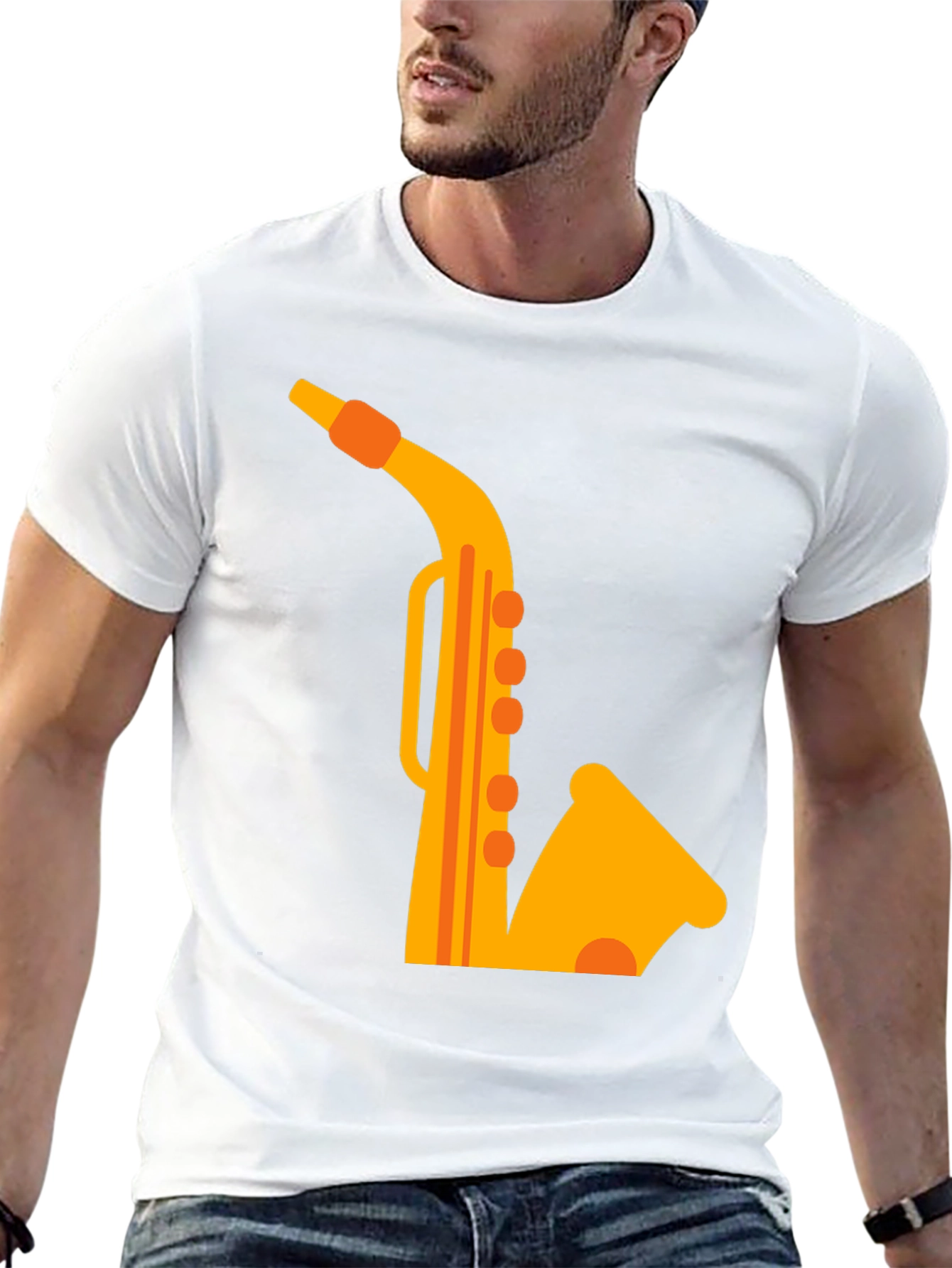 Black Black Saxophone Graphic Tee view 13