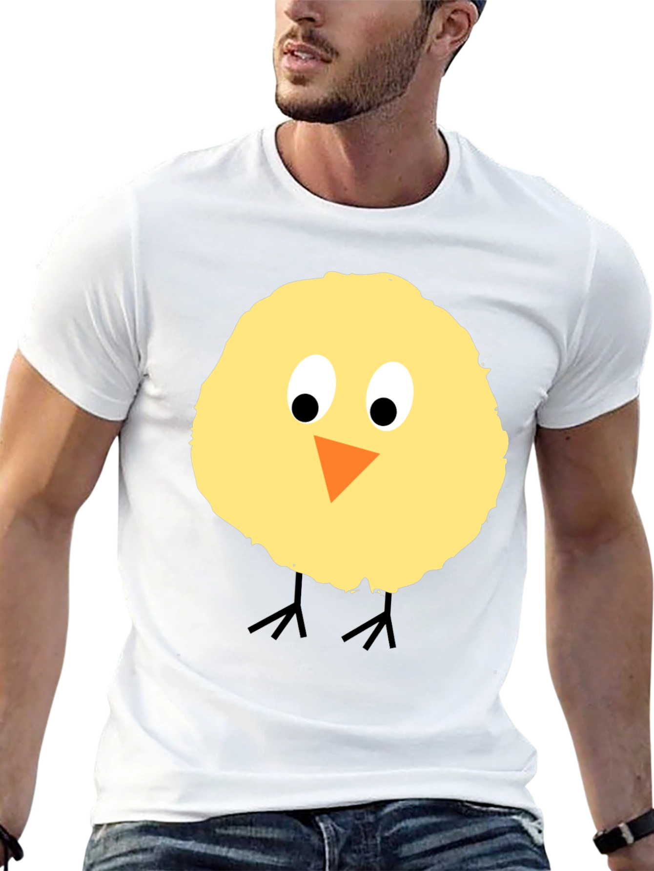 Black Cute Chick Graphic T-Shirt - Black Cotton Tee view 13
