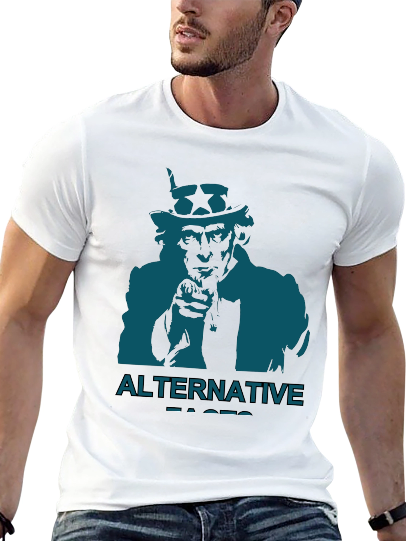 Black Alternative Facts T-Shirt Uncle Sam view 13