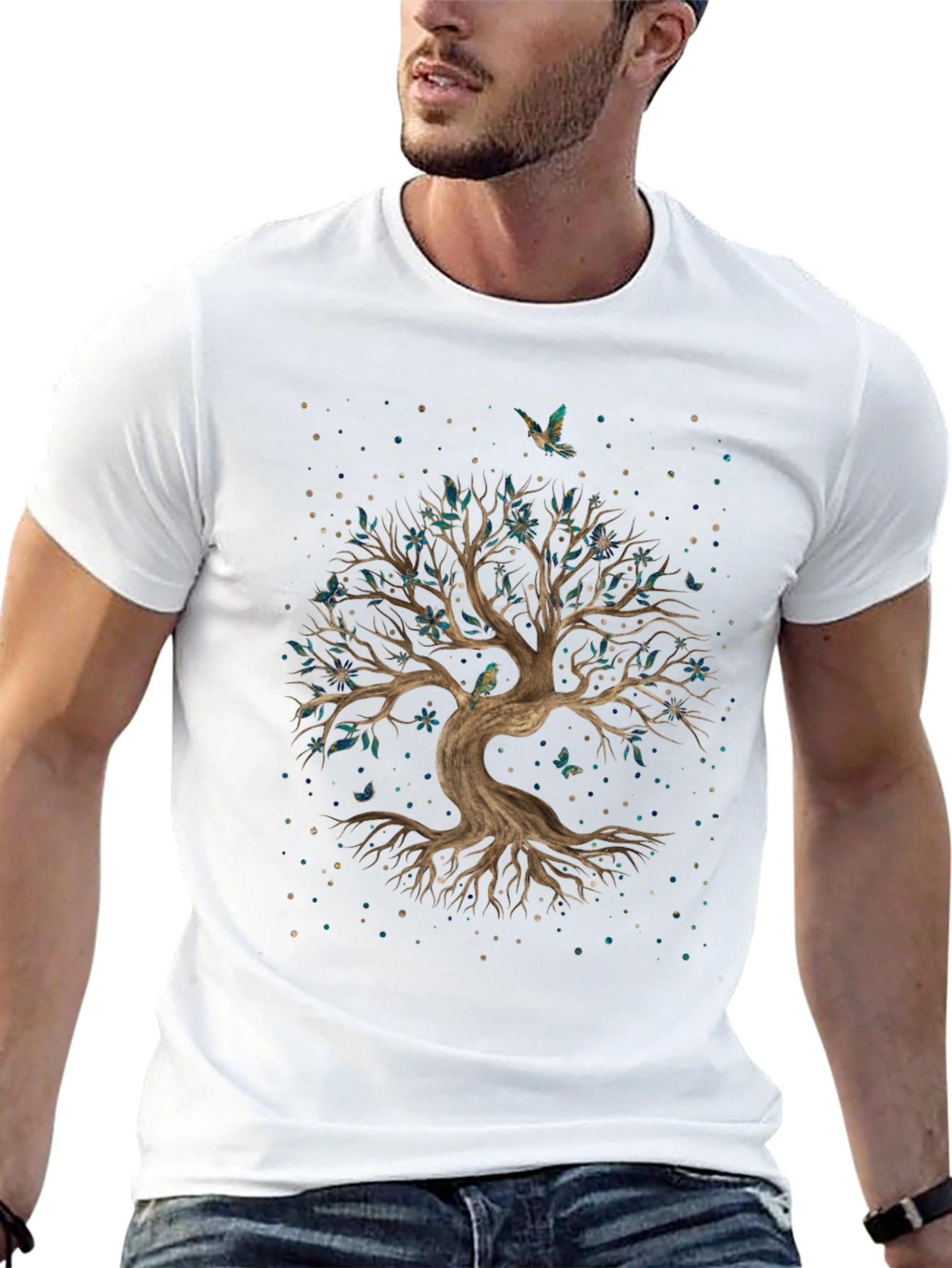 Black Enchanted Tree Graphic Tee - Nature Inspired Design view 13