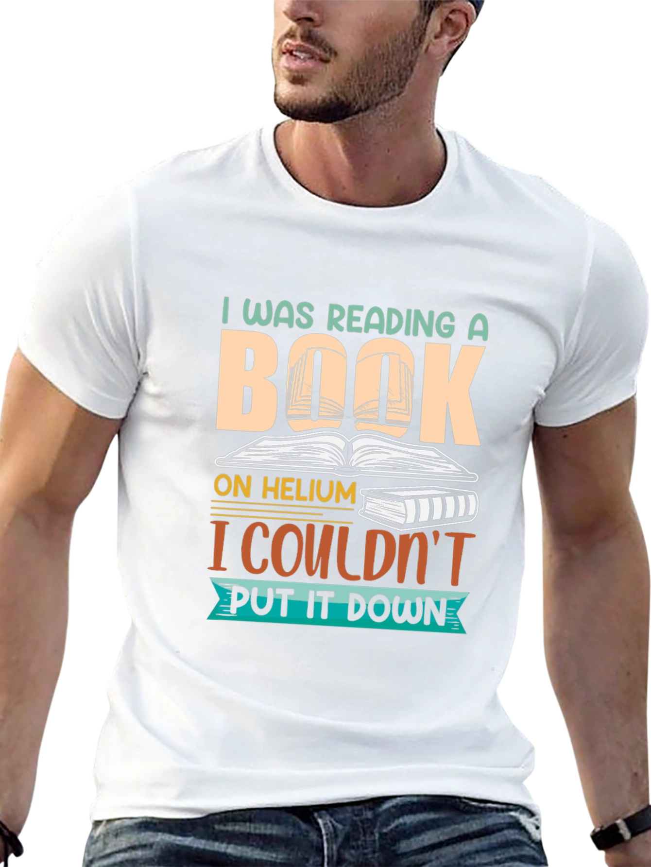 Black Funny Book Lover T-Shirt - Couldn't Put It Down! view 13