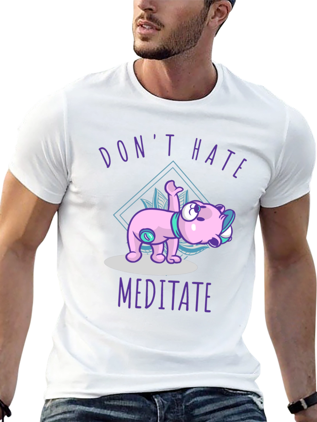 Black Don't Hate Meditate T-Shirt view 13