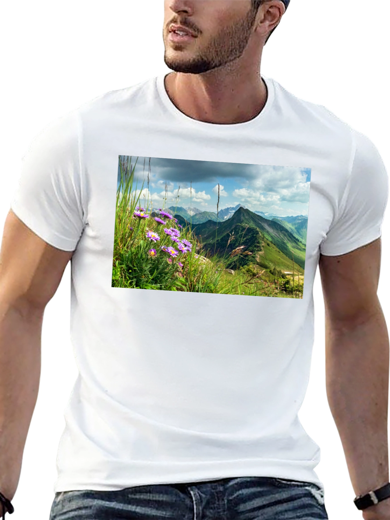 Black Mountain Vista Graphic Tee - Nature Inspired Design view 13