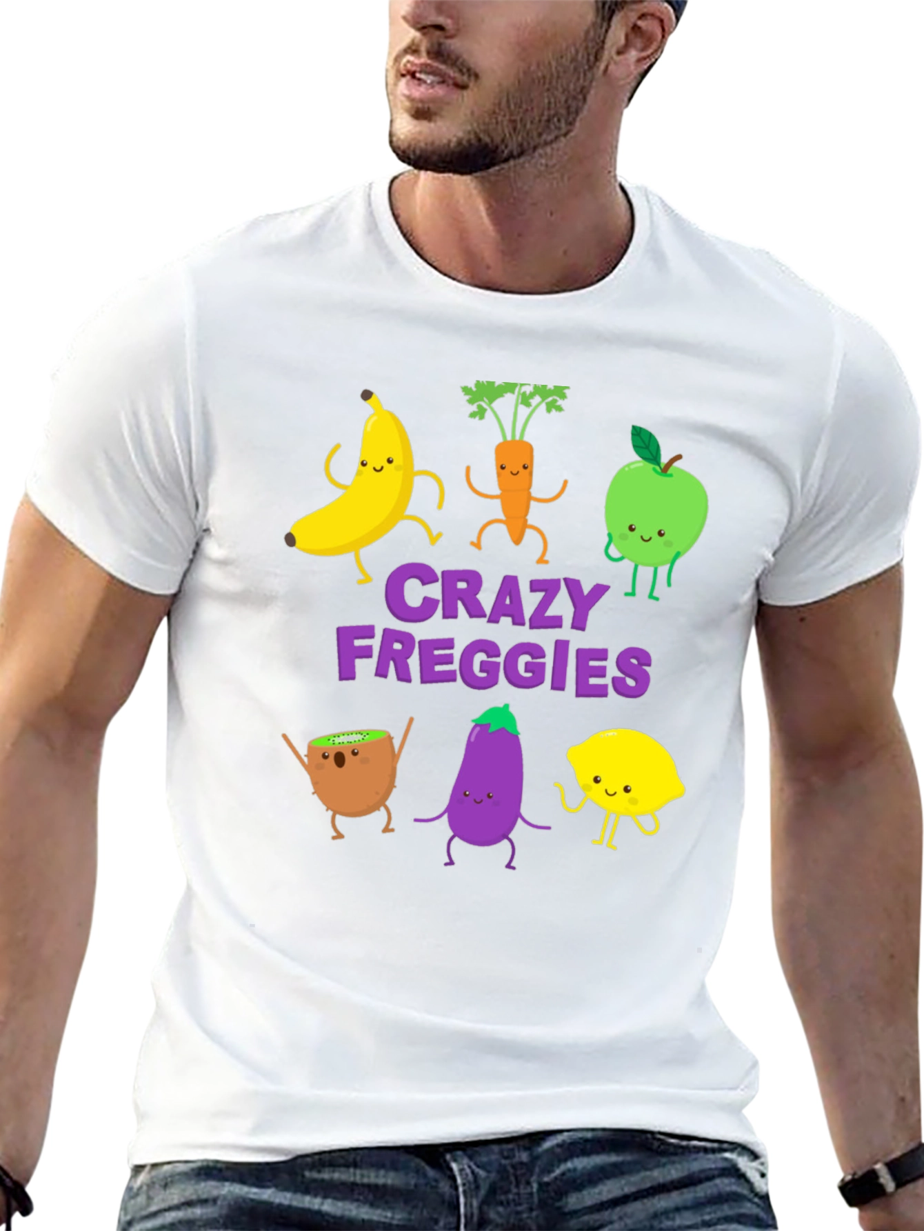 Black Crazy Freggies Graphic T-Shirt view 13