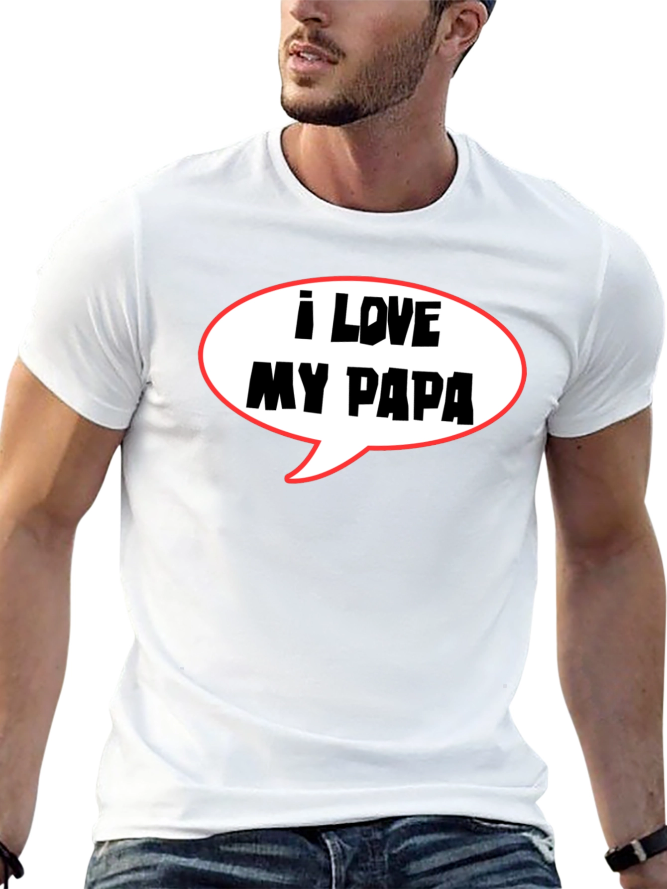 Black I Love My Papa T-Shirt, Father's Day Gift view 13
