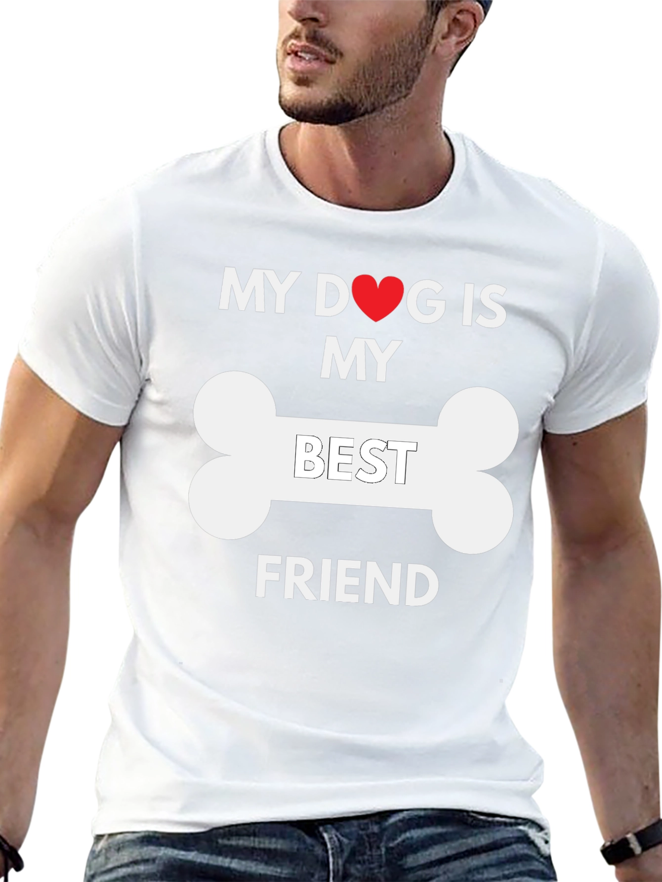 Black My Dog is My Best Friend T-Shirt view 13