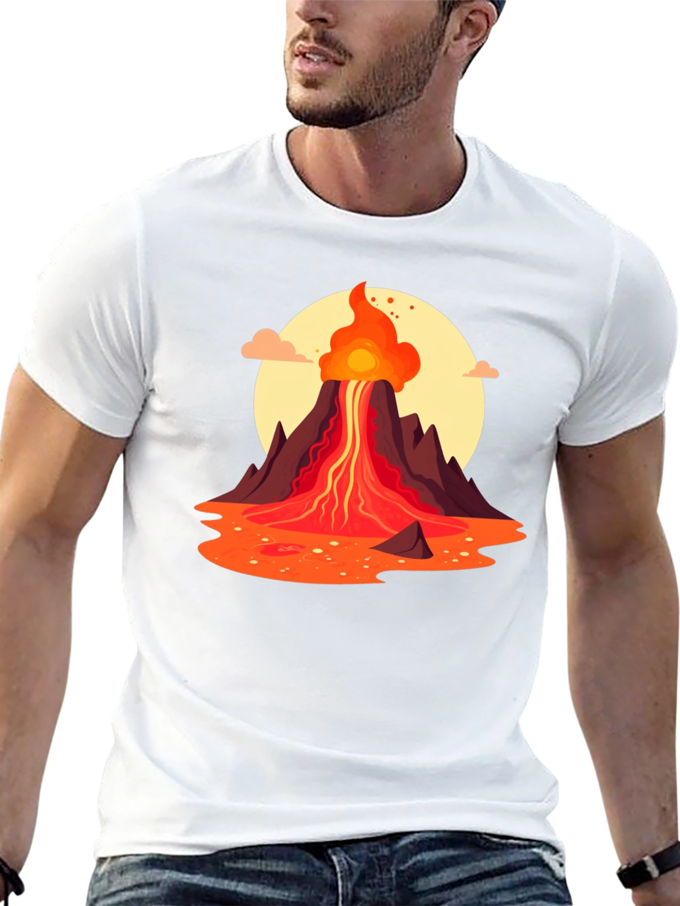 Black Volcano Graphic Tee - Black view 13