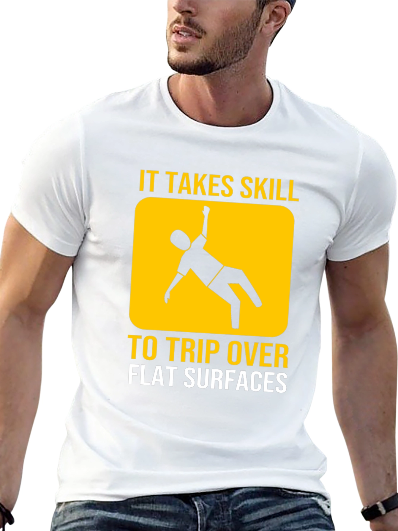 Black Funny "It Takes Skill" Graphic T-Shirt view 13