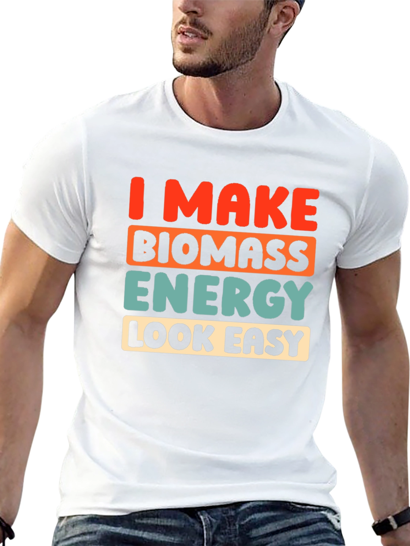 Black Biomass Energy T-Shirt - Funny Environmental Tee view 13