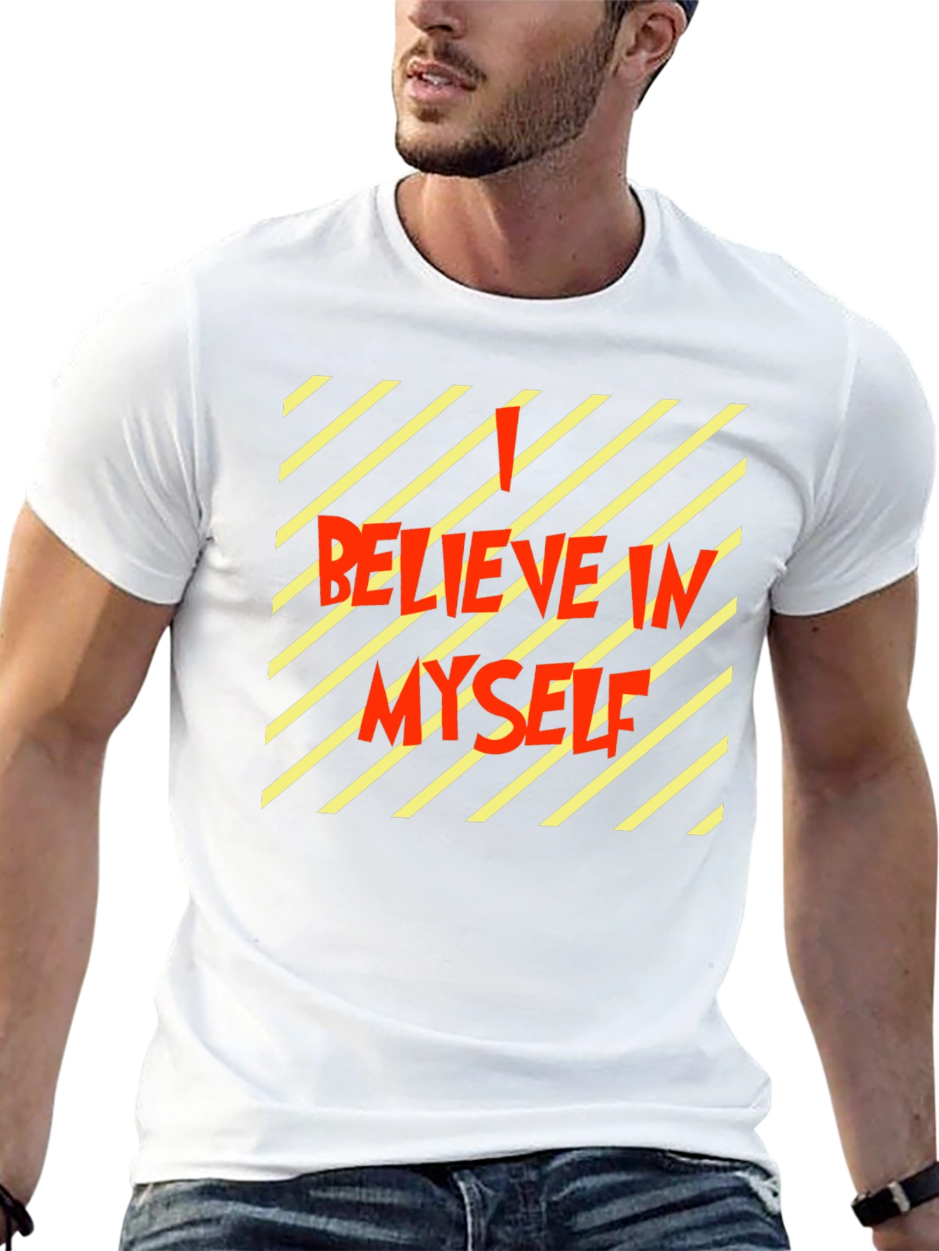 Black Believe in Myself Graphic T-Shirt - Black view 13