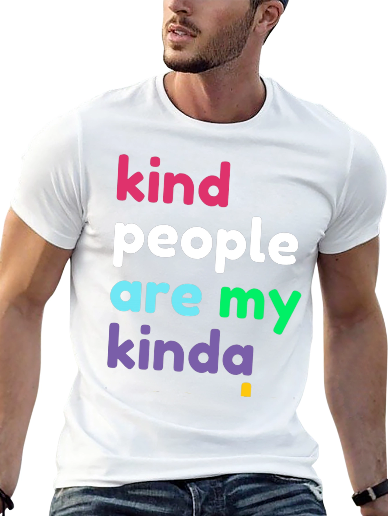 Black Kind People T-Shirt - Colorful Graphic Tee view 13