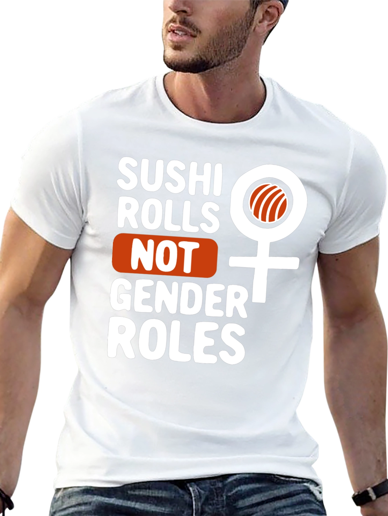 Sushi Rolls Not Gender Roles Graphic Tee - 13