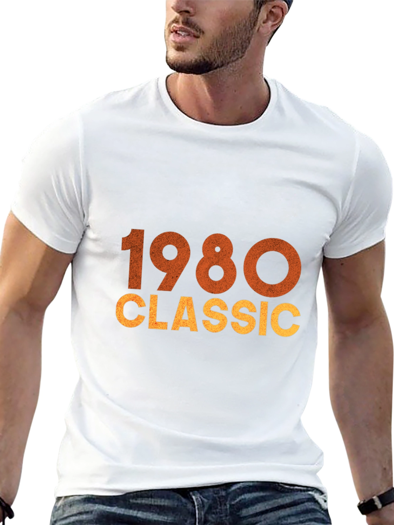 Black 1980 Classic Graphic Tee - Vintage Style view 13