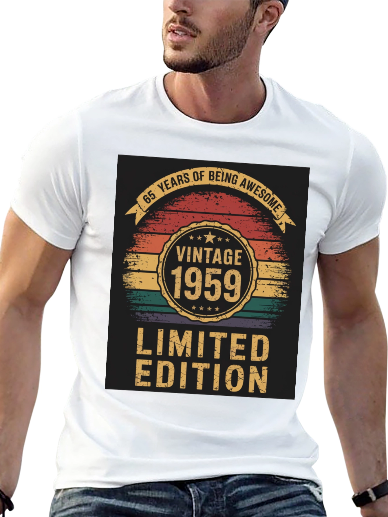 Black Vintage 1959 Limited Edition 65th Birthday T-Shirt view 13