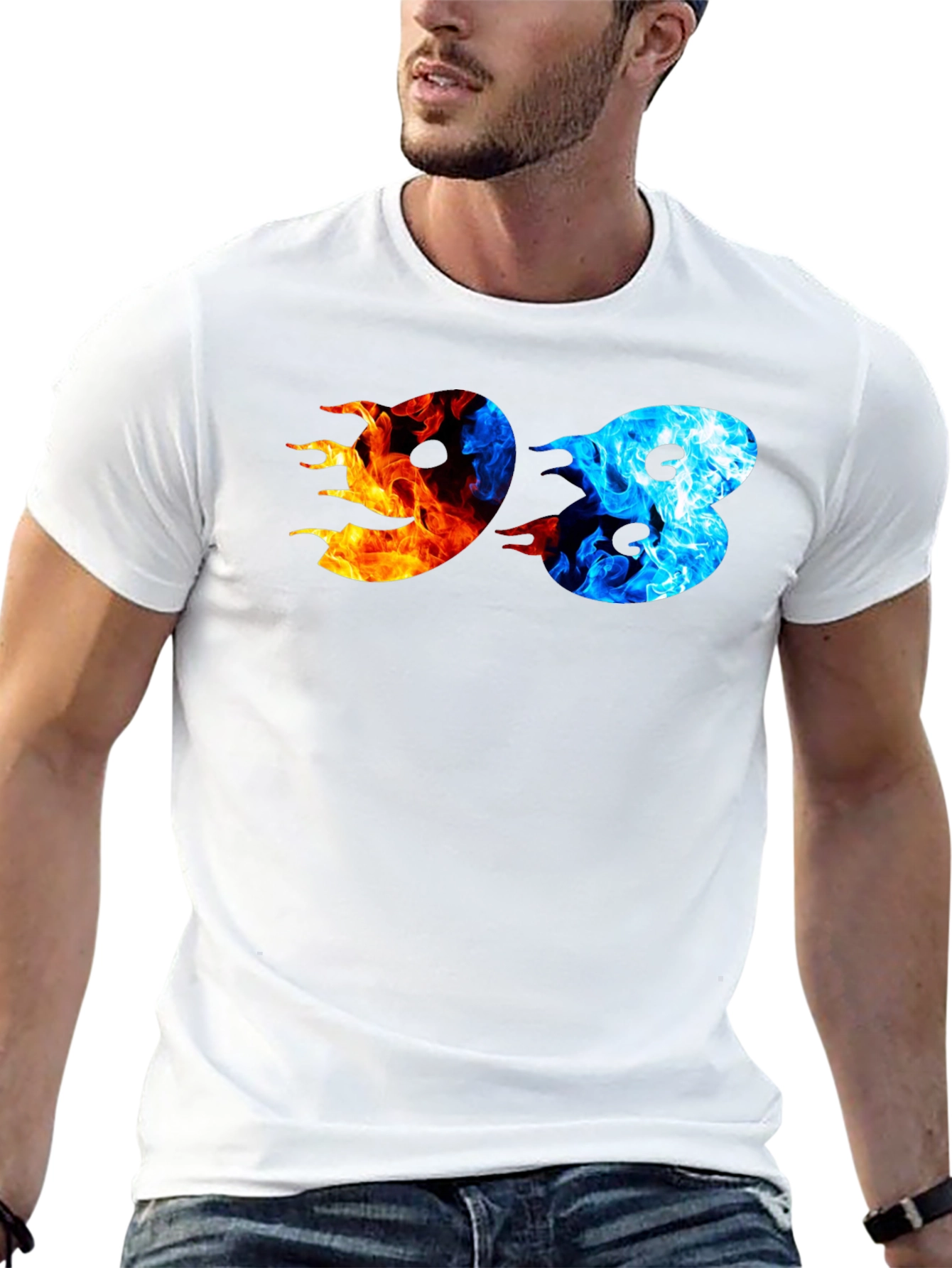 Black Fire and Ice 98 Graphic T-Shirt view 13