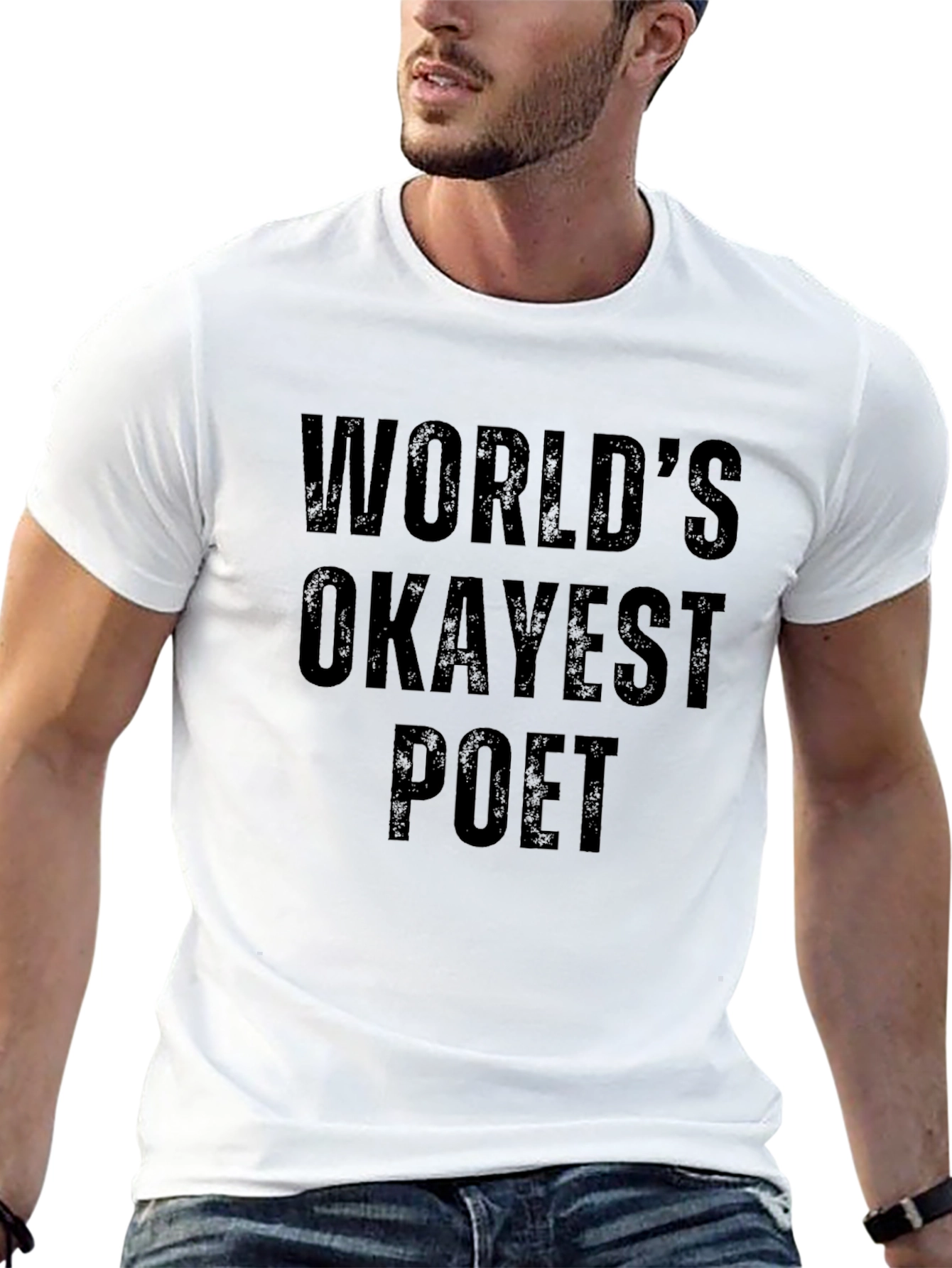 Black World's Okayest Poet T-Shirt - Funny Slogan Tee view 13