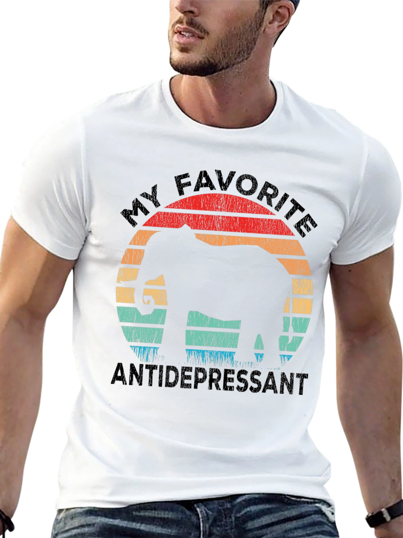 Black Elephant Antidepressant Tee - Comfort & Style view 13