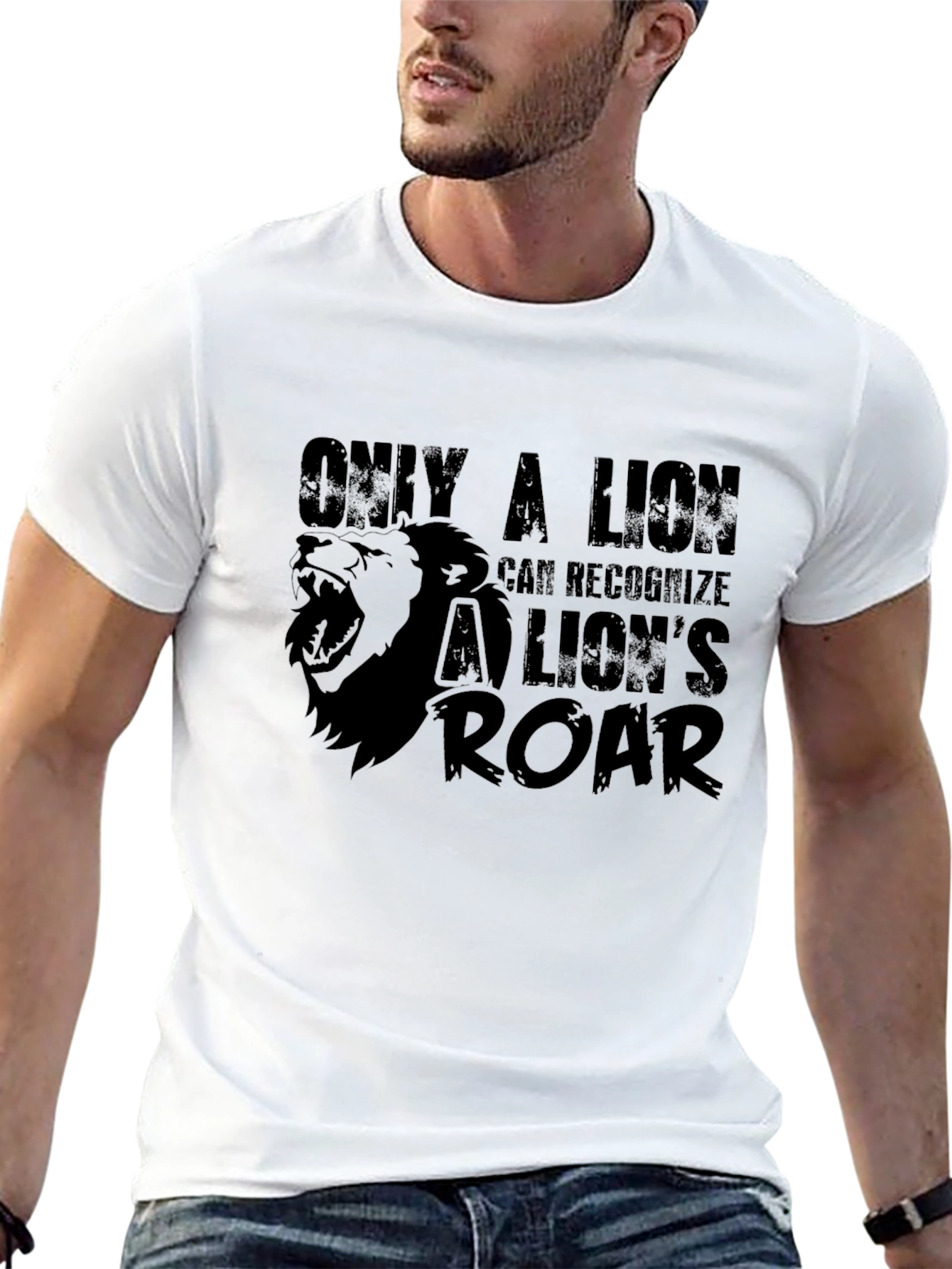 Black Lion Roar Graphic T-Shirt - Black view 13