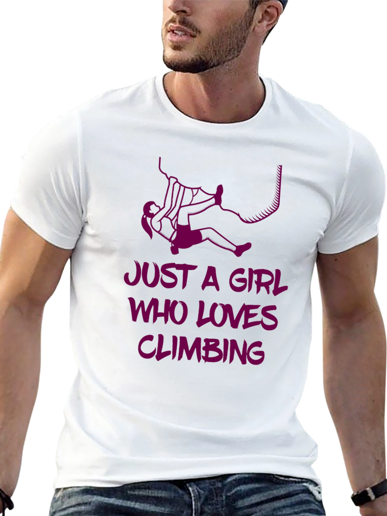 Black Climbing Girl Graphic Tee - Love to Climb! view 13
