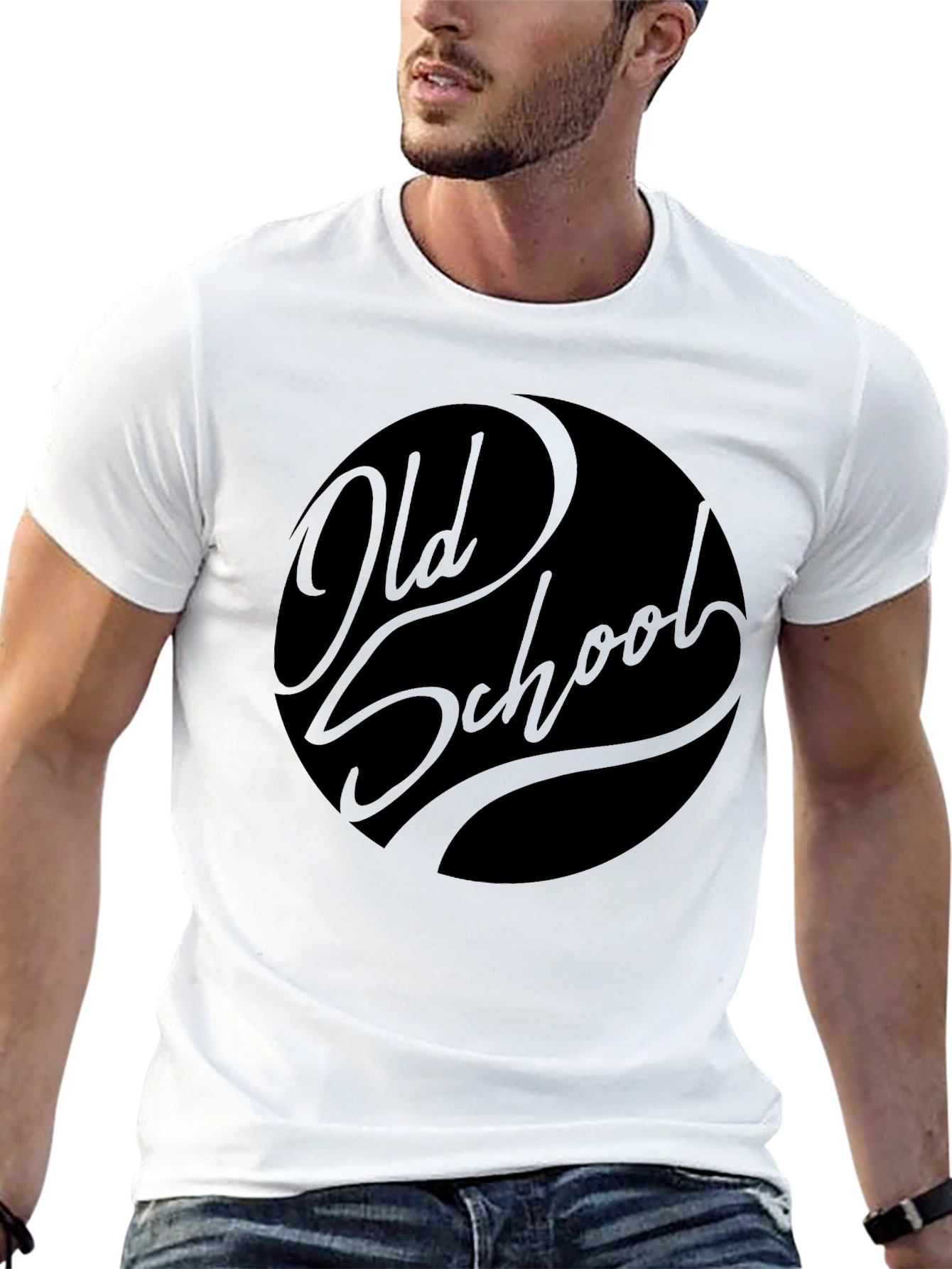 Black Old School Graphic Tee - Stylish Black T-Shirt view 13