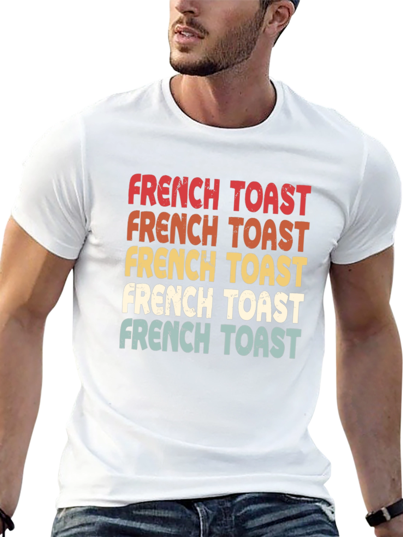 Black Retro French Toast Graphic Tee view 13