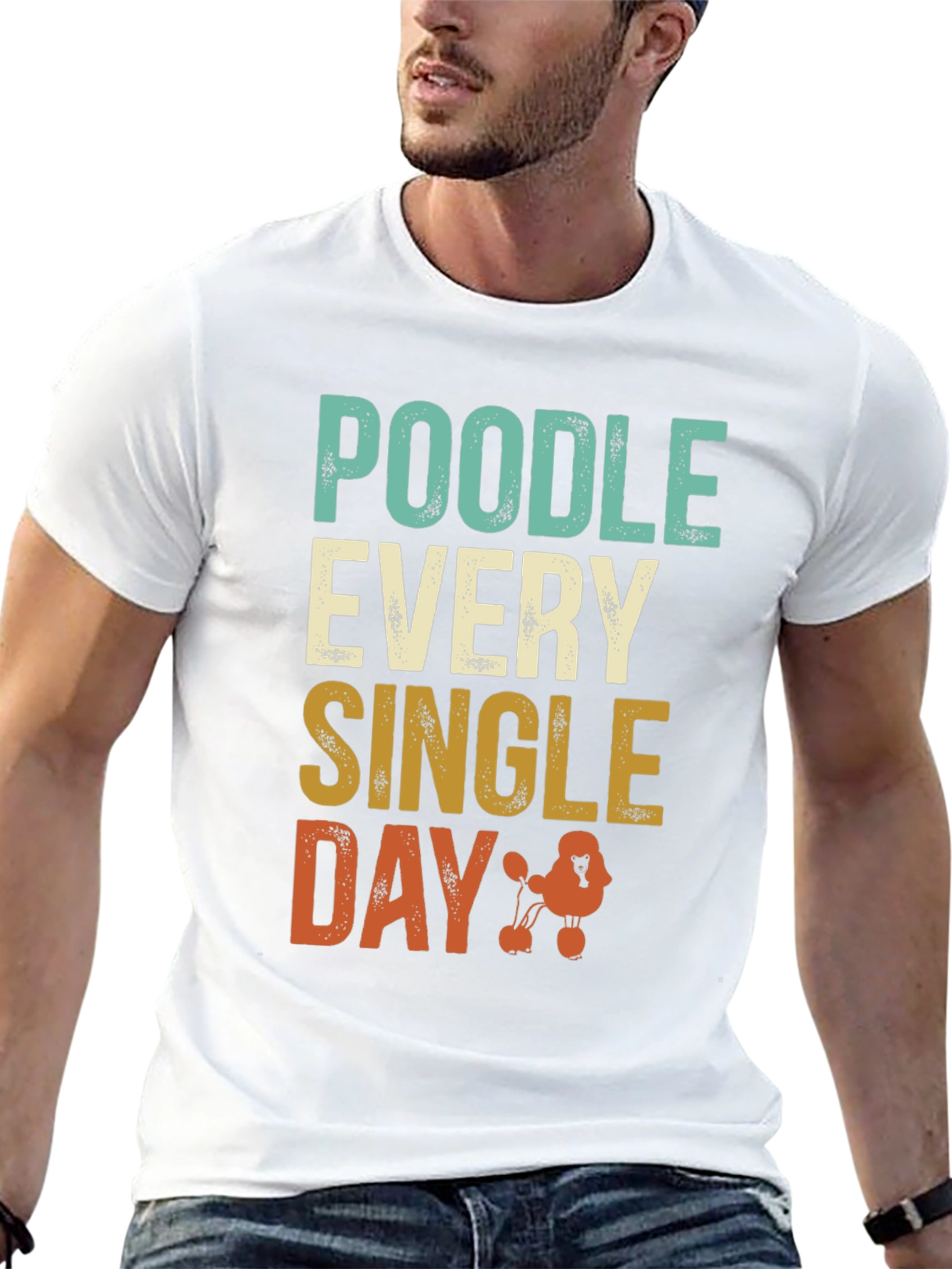 Black Poodle Every Single Day Black T-Shirt view 13