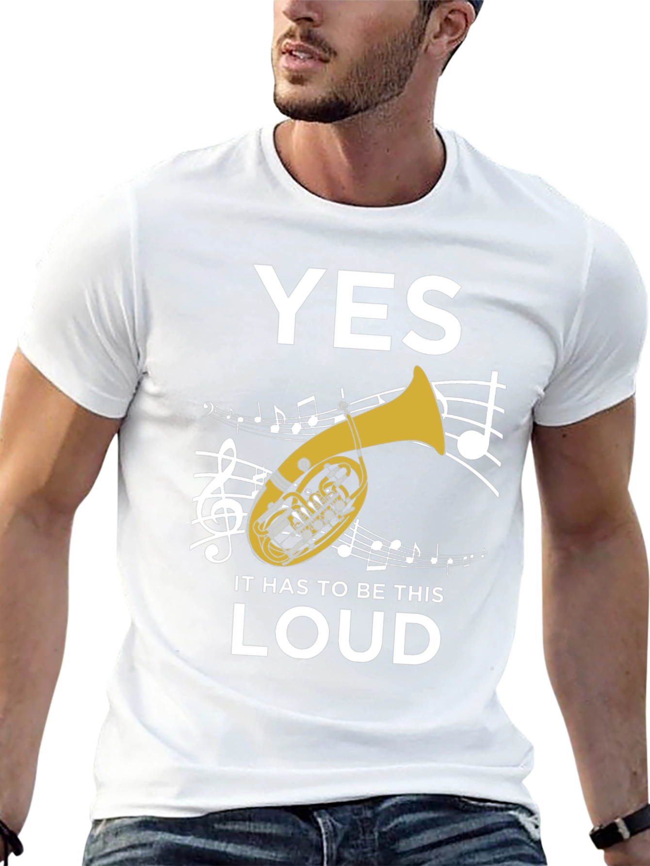 Black Funny Tuba Player T-Shirt - Yes It Has To Be This Loud view 13