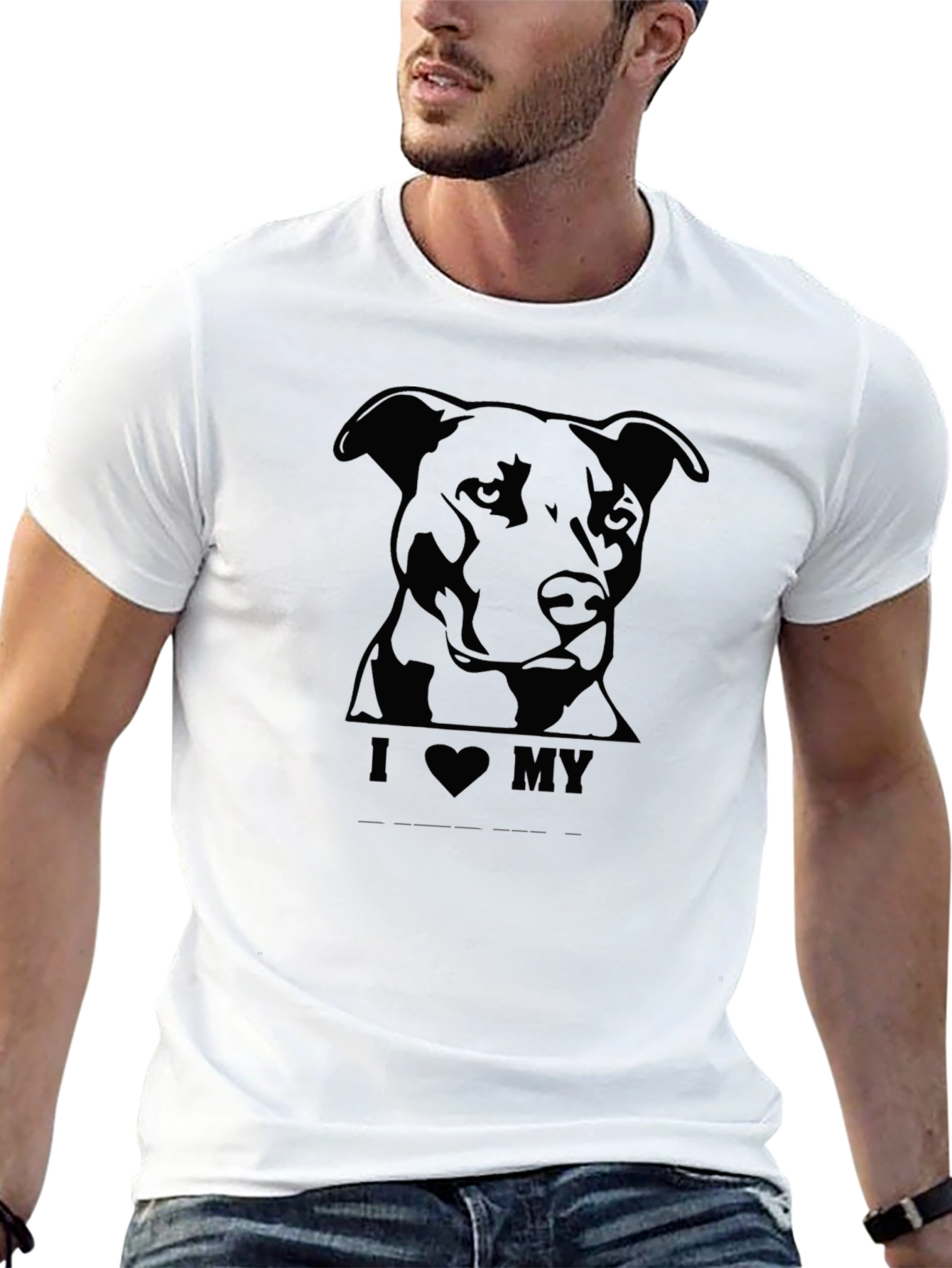 Black I Love My Dog Black T-Shirt view 13