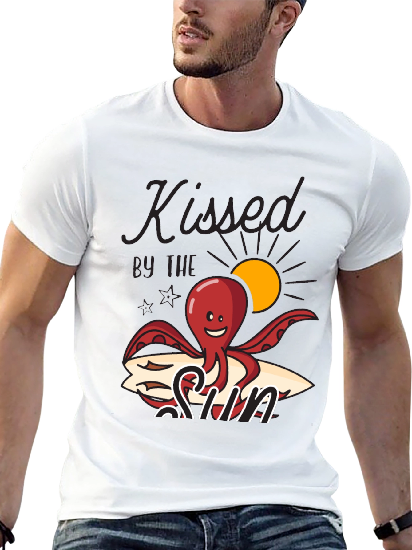 Black Kissed By The Sun Octopus Graphic Tee view 13