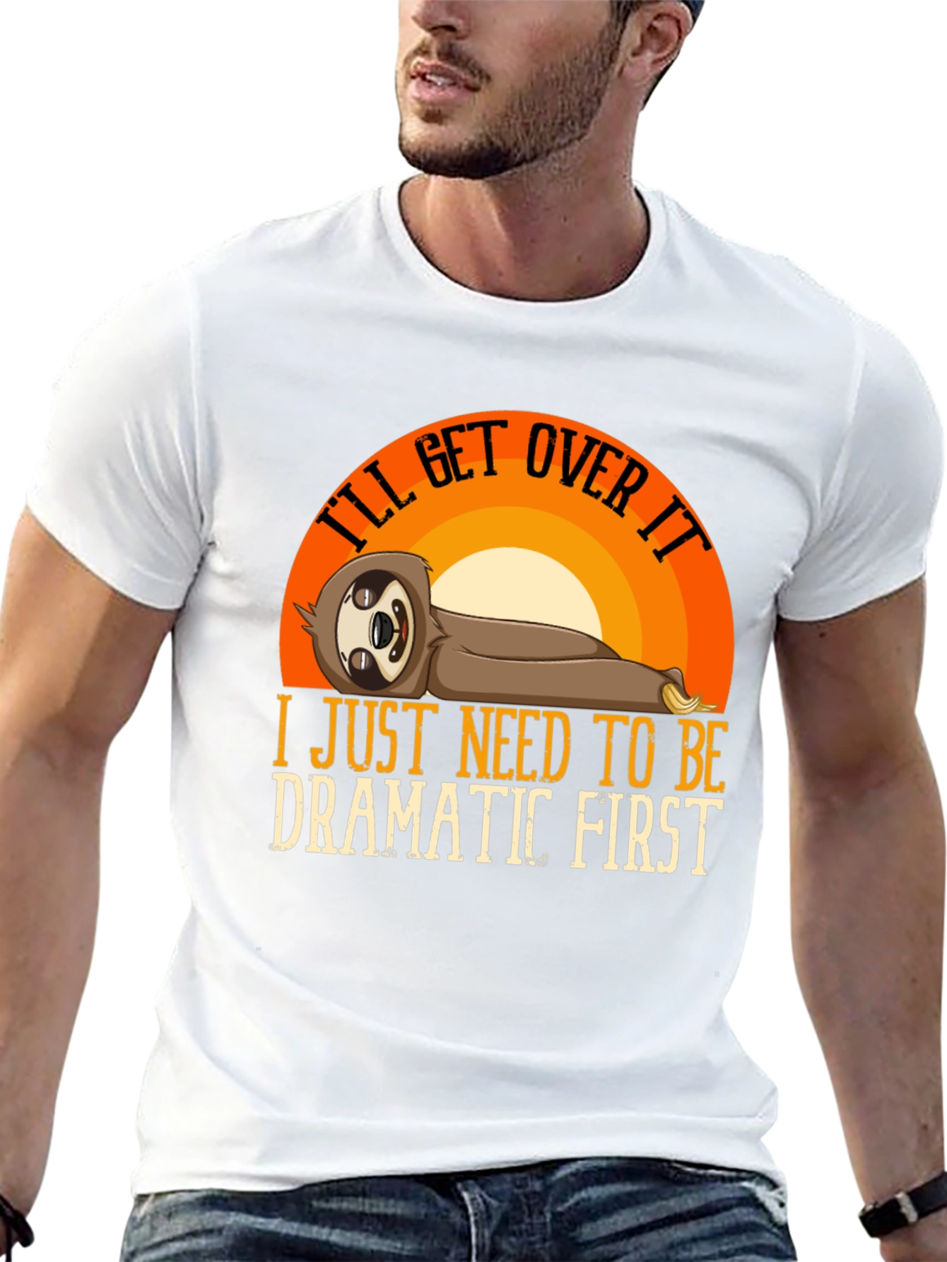Black I'll Get Over It Sloth T-Shirt view 13