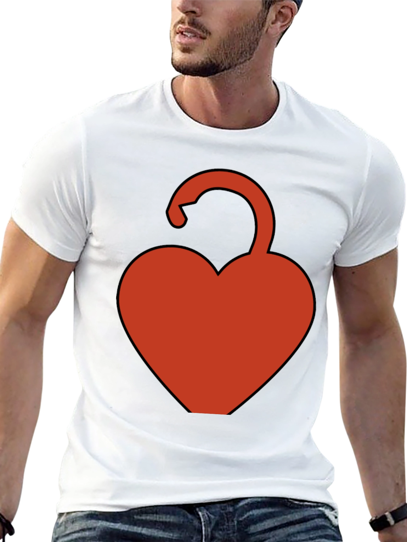 Black Heart Lock Graphic Tee - Black Casual Shirt view 13