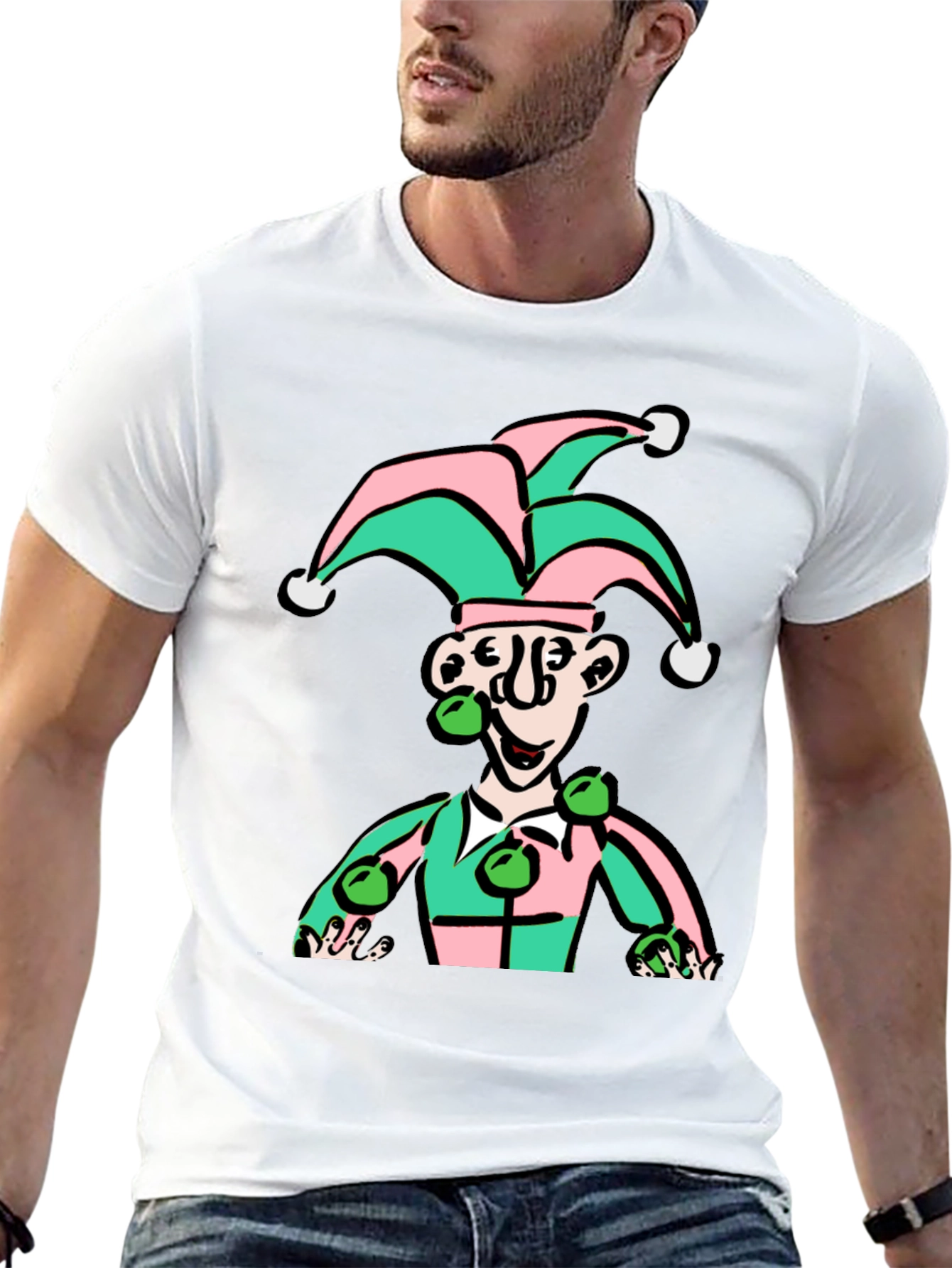 Black Jester Graphic T-Shirt - Playful & Unique Design view 13