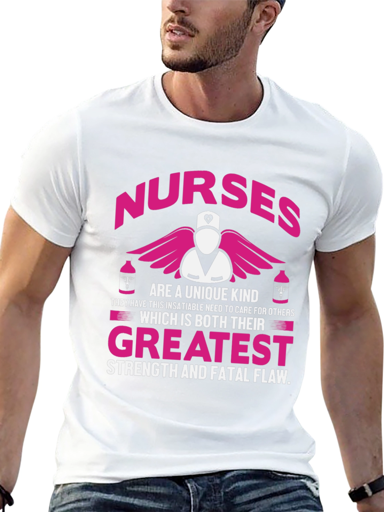 Black Nurses Unique Kind T-Shirt - Pink Graphic Tee view 13