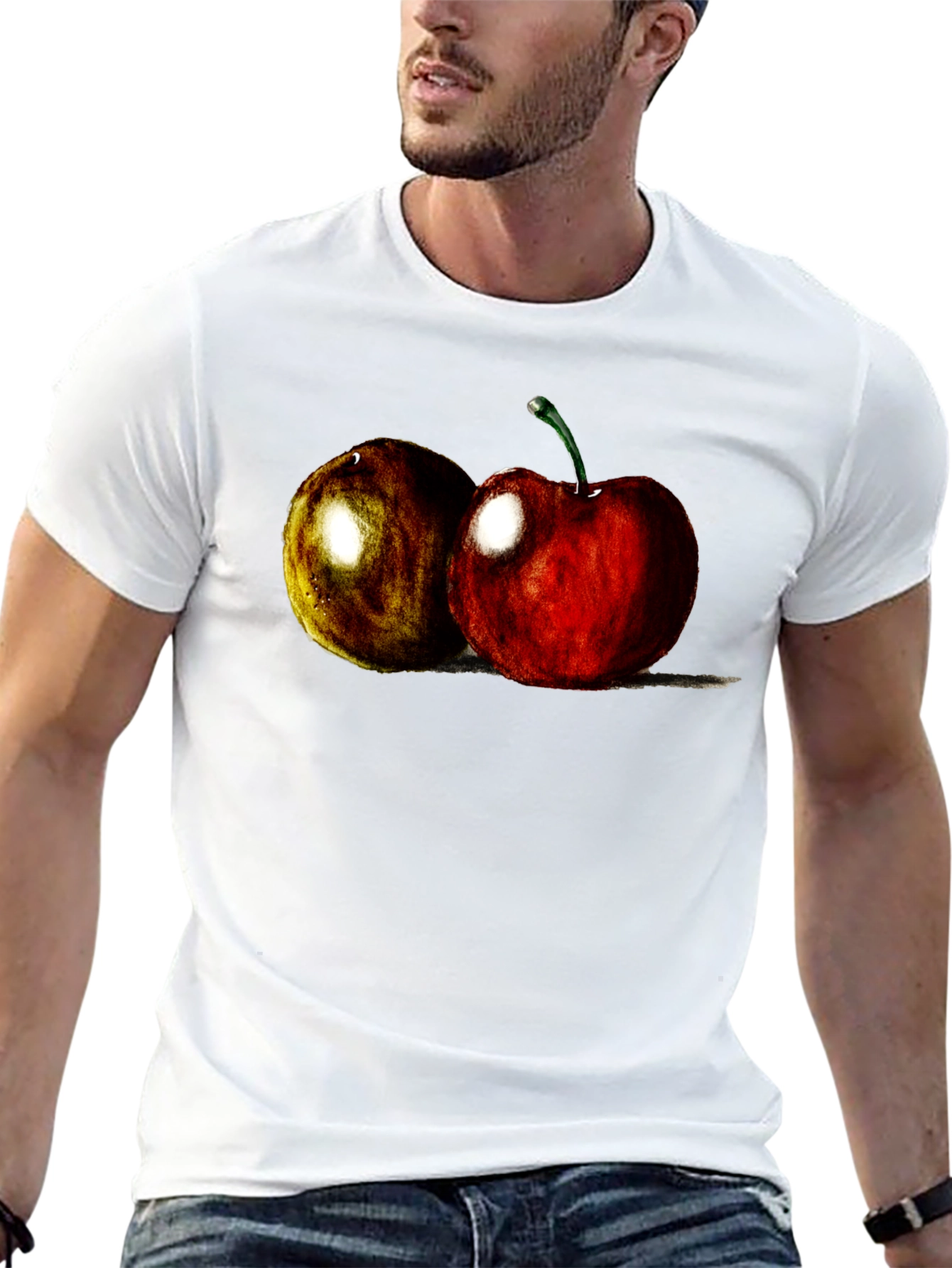 Black Cherry Fruit Graphic Tee - Soft Cotton Blend view 13